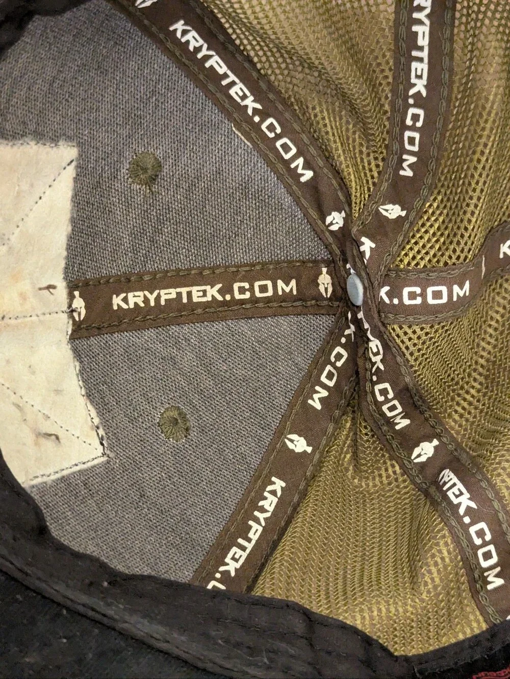Kryptek Highlander Camo Mesh Trucker Hat Snapback Tactical American Flag Cap - Picture 3 of 6